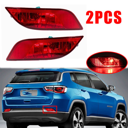 1 Pair Rear Bumper Tail light Reflector Light for Jeep Compass 2017-2022 LHRH