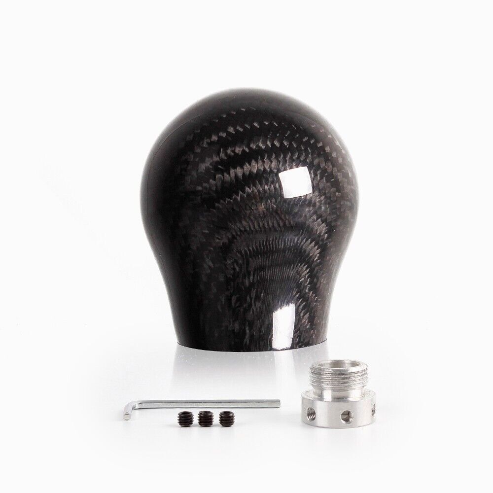 Manual Lever Shifter w/Adapter Universal Gear Shift Knob 100% Real Carbon Fiber