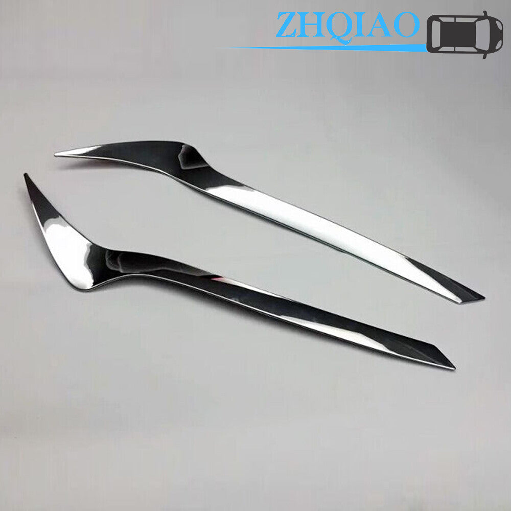 Car ABS Chrome Head Light Lamp Eyebrow Cover Trim Fits for Toyota RAV4 2013-2015