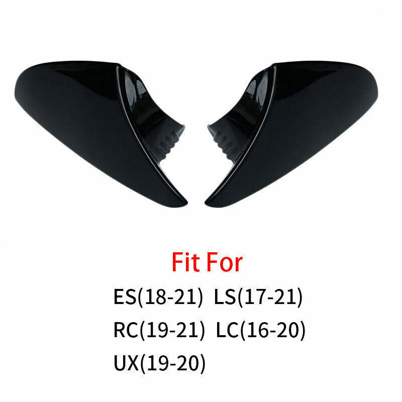 Bright Black OxHorn Side Door Mirror Cover Trim for Lexus RC 19-2021 for ES LS LC UX