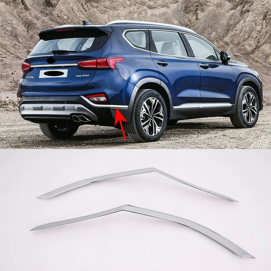 Chrome Car Tail Rear Fog Light Lamp Frame Cover for Hyundai Santa Fe 2019-2021