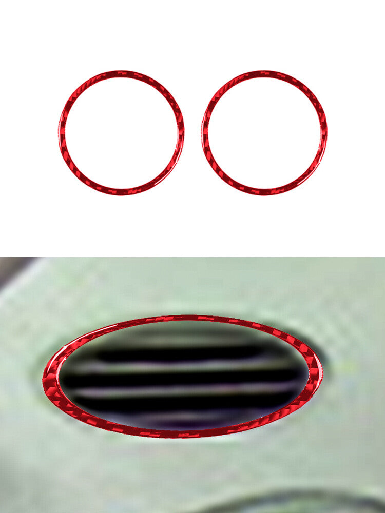 2x Air Outlet Frame Trim Cover Carbon Fiber Interior for Acura TSX 2003-2008 Red