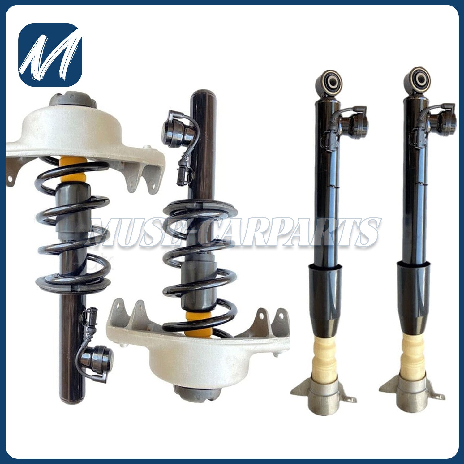 Full L&R front and rear shock absorber struts, Assys electronically compatible with for Lincoln MKT 2013-2019.