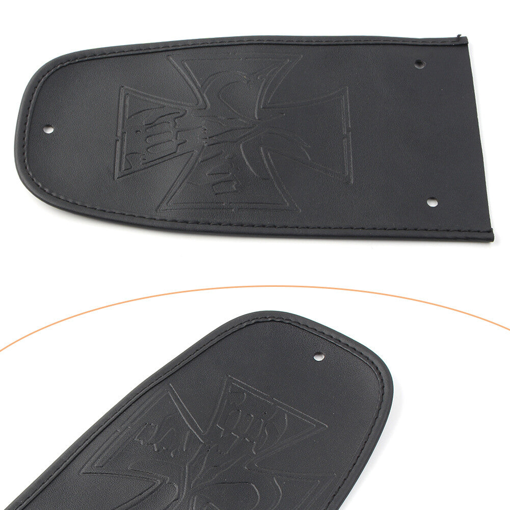 Black Flame Stitch Leather Rear for Seat Fender Bib for Harley Road Glide FLTRX