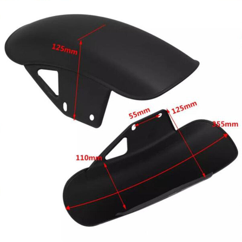 1 piece of motorcycle front wheel cover mudguard splash guard mudguard in black from US inventory