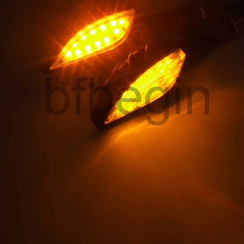 Motorcycle 12 LED Rear Turn Signal Light Amber Flashing Indicator 12V for Honda