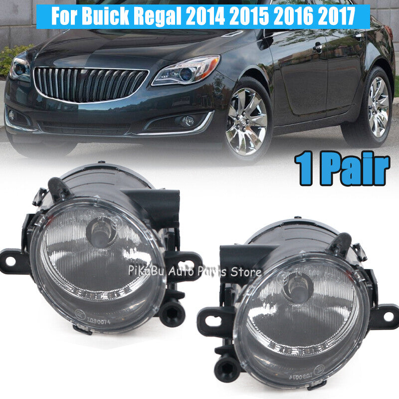 1 Pair Front Bumper Fog Light Fog Lamps for Buick Regal 2014 2015 2016 2017
