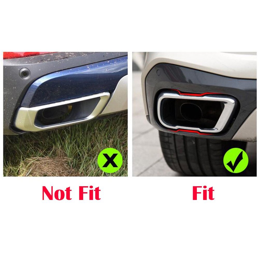 Steel Black Exhaust Muffler Tail Pipe Cover for BMW X5 G05 X6 G06 X7 G07 2019-22