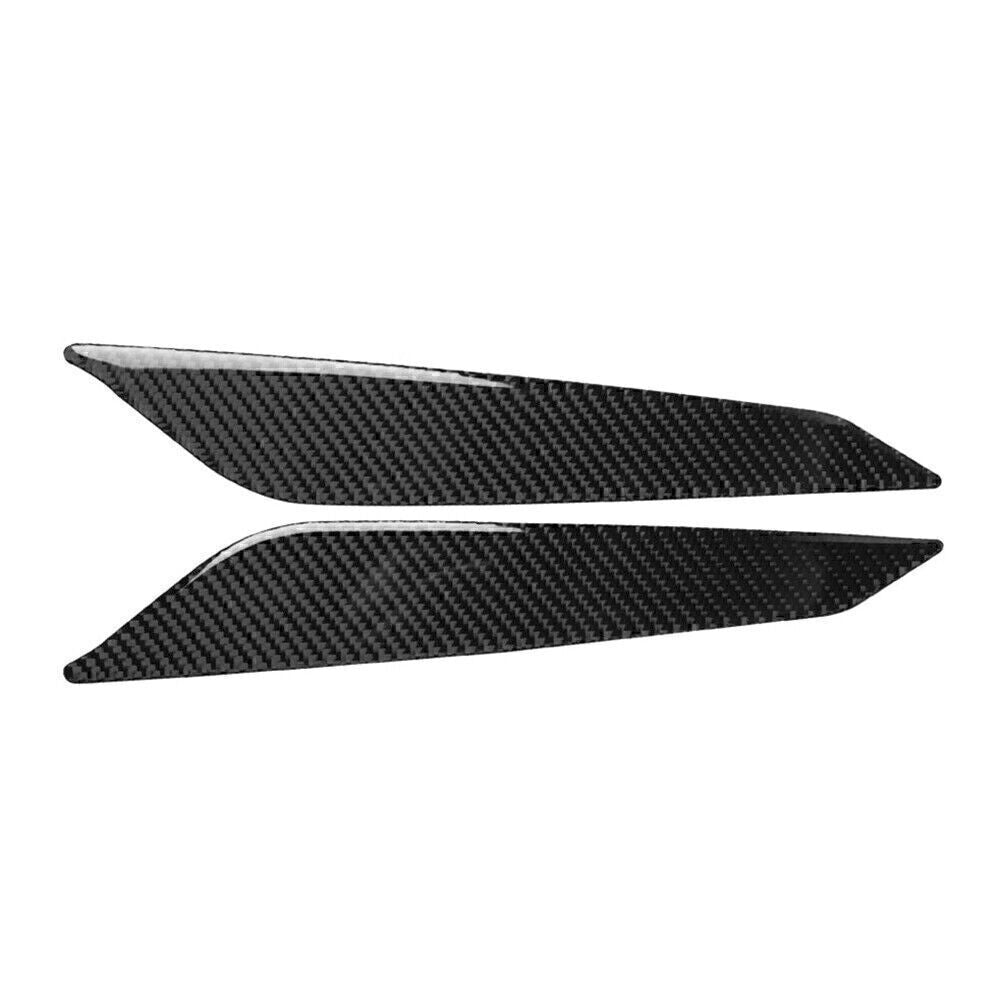 2Pcs Carbon Fiber Car Gear Shift Side Panel Cover Trim Fit for Audi A4 B9 2017-2020