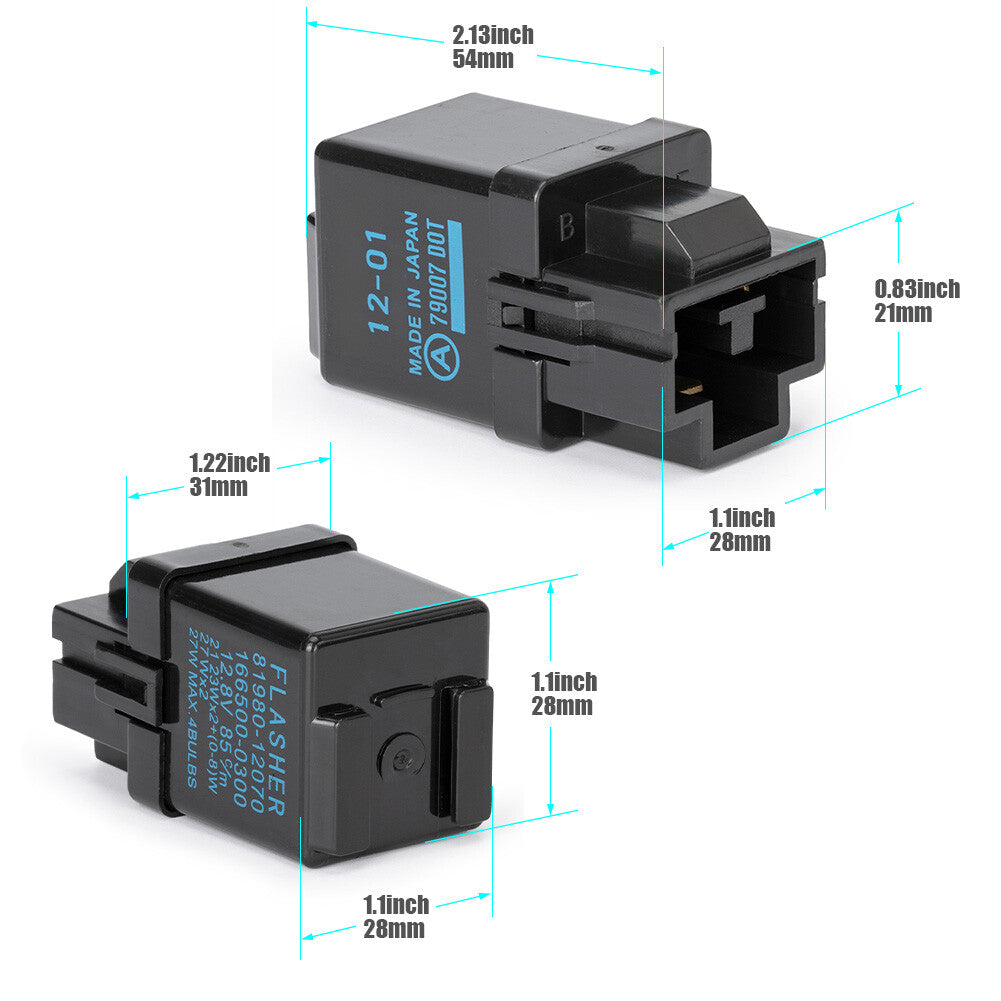 81980-12070 Flasher Turn Signal Hazard Relay 3-Pin for Toyota RAV4 for Sienna for Lexus