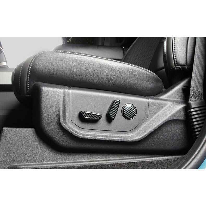 for Ford F150 2015-2020 Carbon Fiber for Seat Adjust Handle Switch Button Cover Trim
