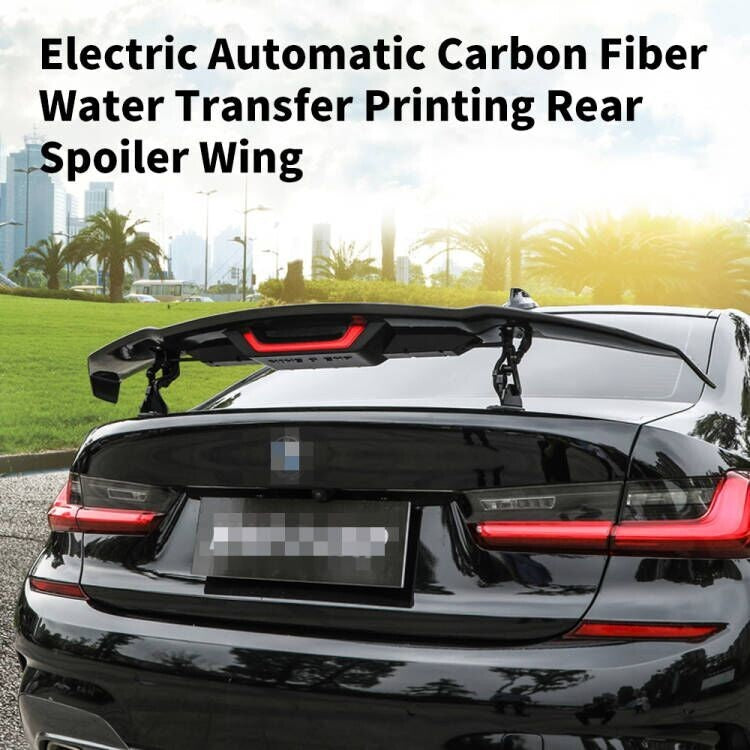 New Carbon Fiber Water Transfer Electric Automatic Adjustable Rear Spoiler Wings