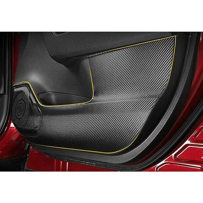 for Toyota Rav4 2019-24 Carbon Fiber PU Door Anti-kick Panel Guard Cover Trim 4X