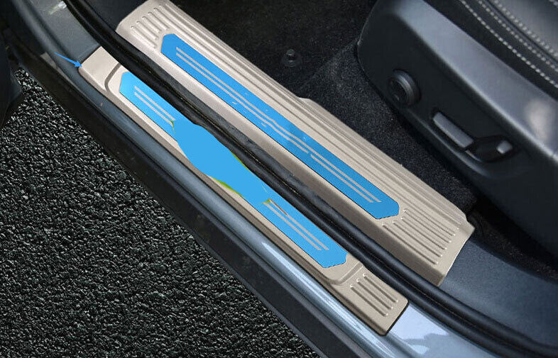 for Volvo XC40 19-22 Silver Steel Outer Door Sill Scuff Plate Cover Protector 4x