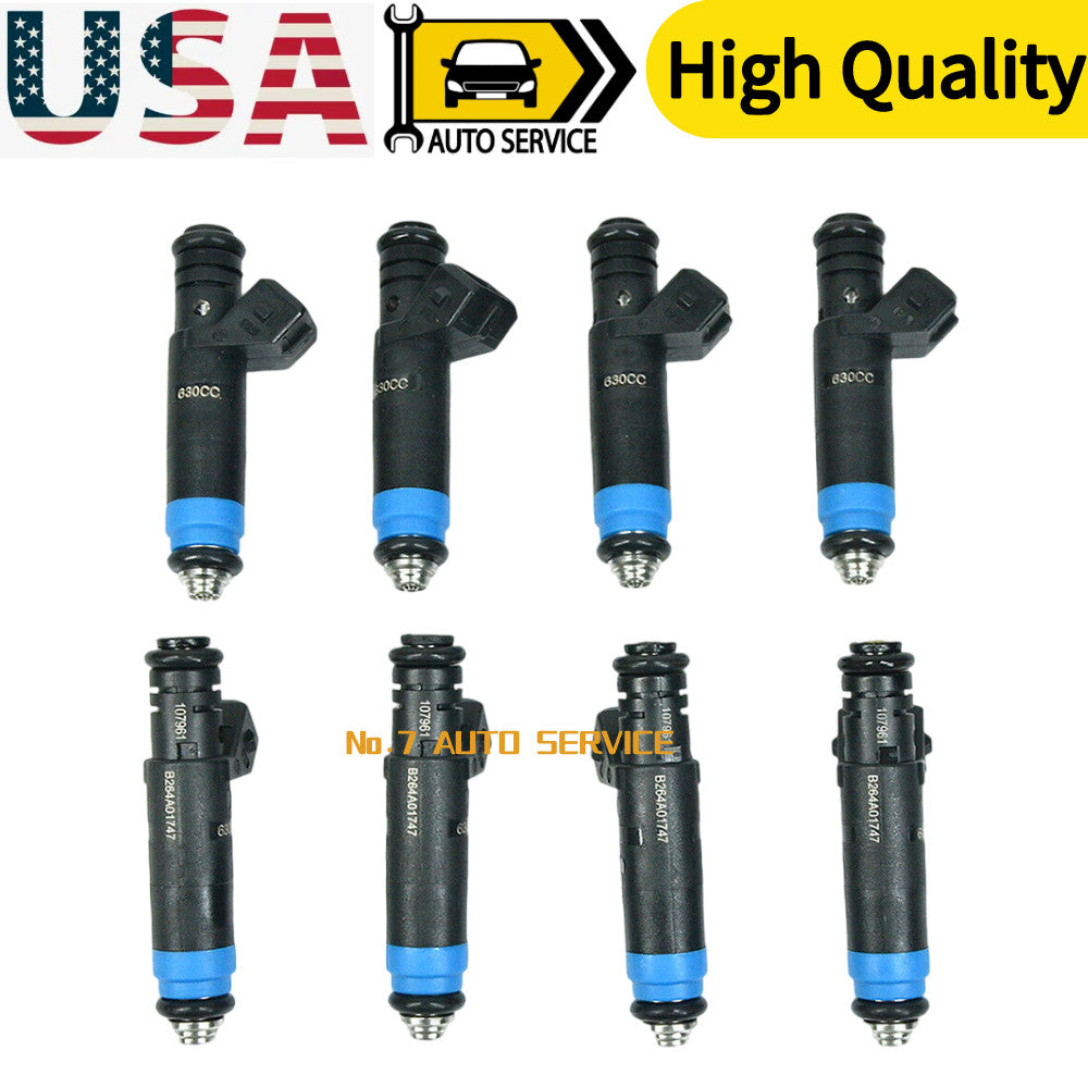 8X 60lb Fuel Injectors for SIEMENS DEKA LS1 LS6 for Mustang 5.0 630cc