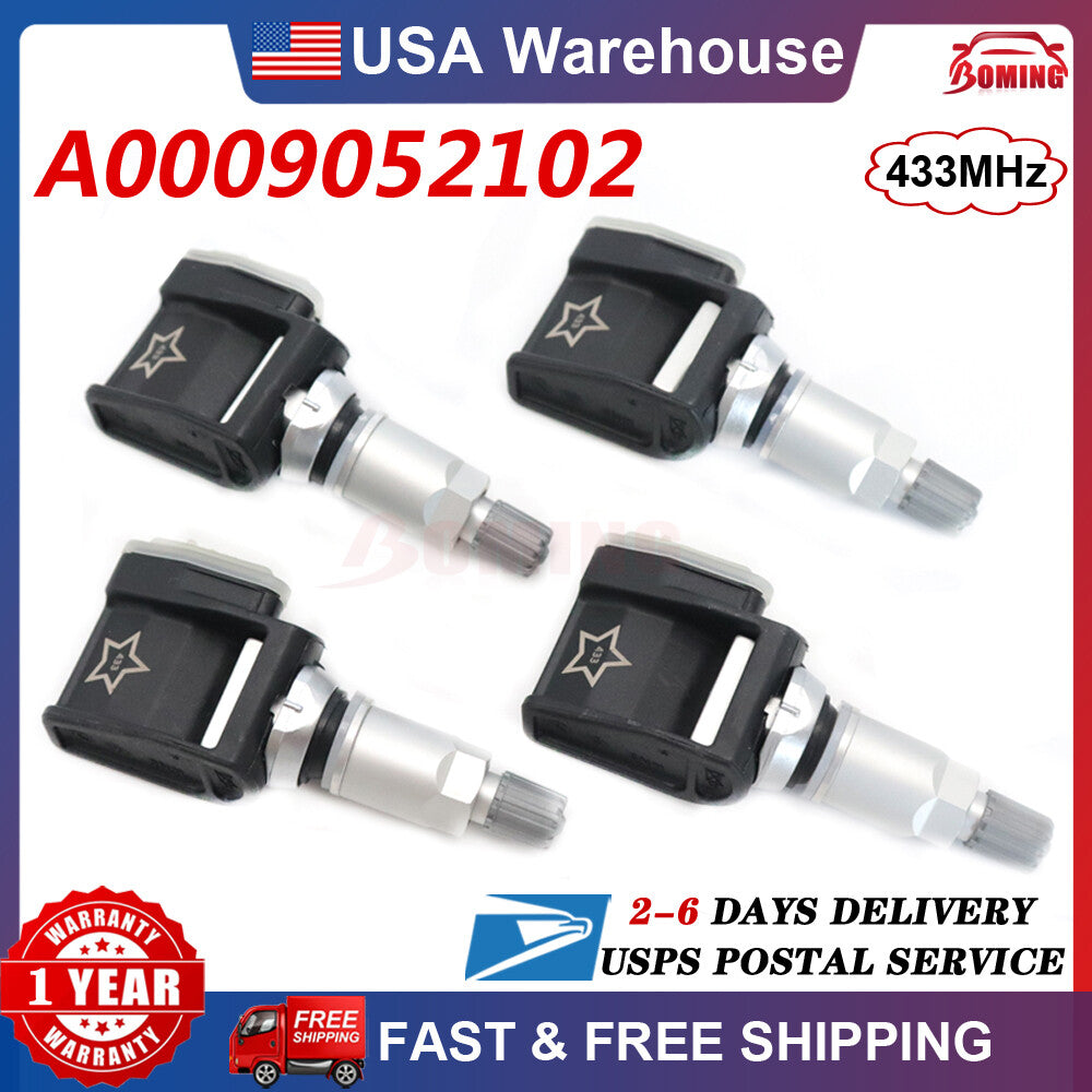 4Pcs TPMS Tire Pressure Sensor for Mercedes-Benz E300 E400 E63 GT63 A0009052102