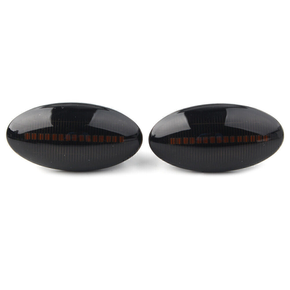 Sequential LED Dynamic Side Marker Turn Signal Blinker Light Black for Suzuki