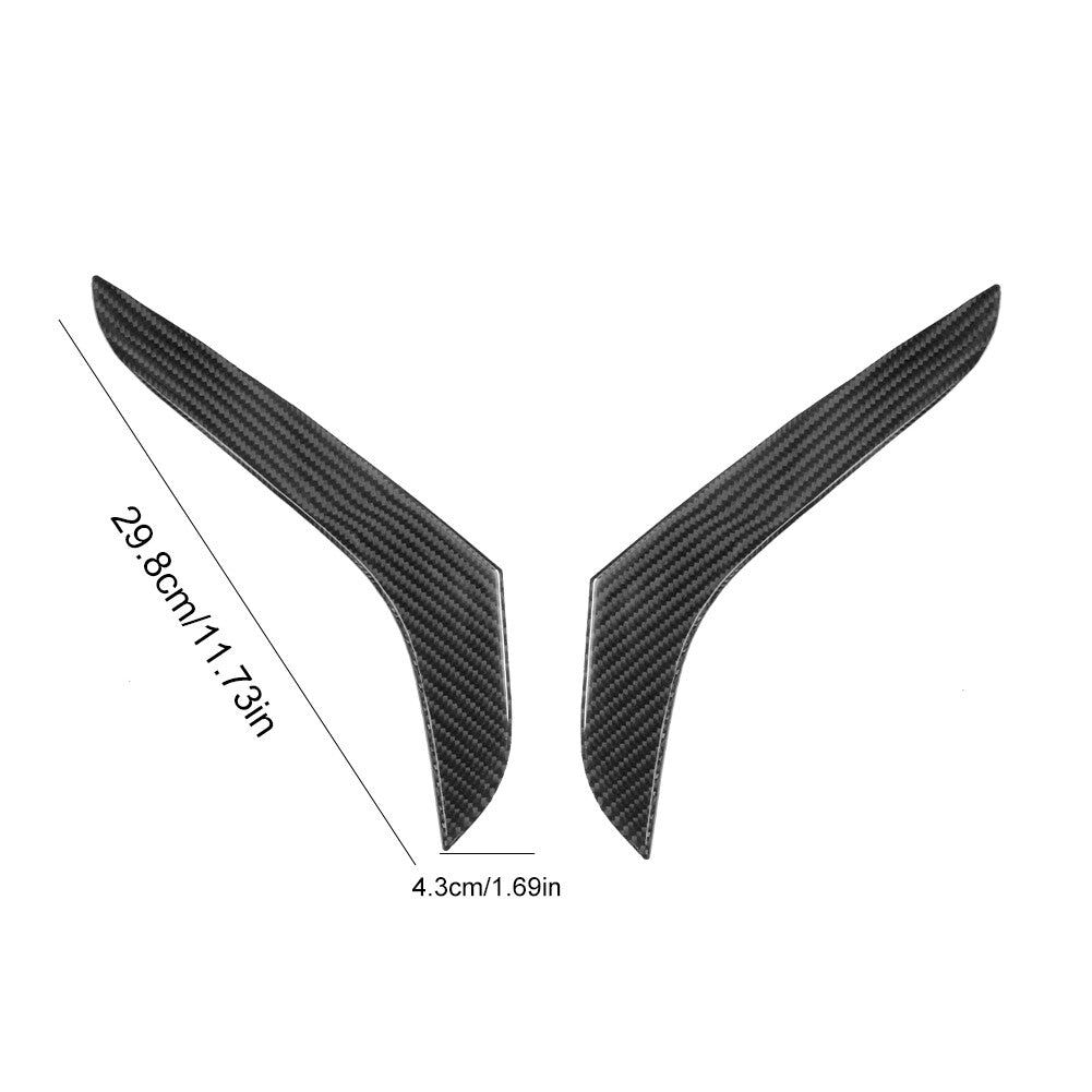 2Pcs Carbon Fiber Rear Door Armrest Cover Trim for Volkswagen for Passat 2006-2011