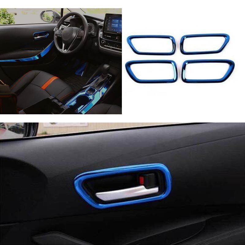 Interior Handle Lock Cover Trim Blue Titanium for Toyota for Corolla 2020-2023