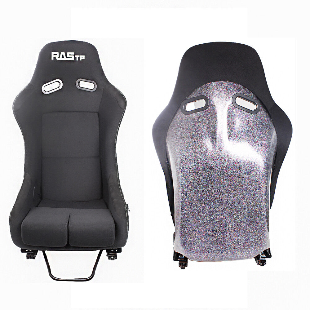 1Pair Pearlized Back Universal Adjustable Bucket Racing Seats with Slider Kit