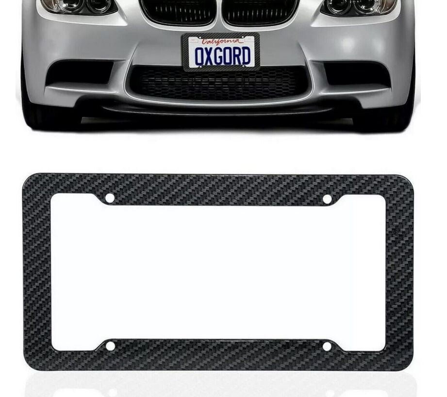 Car license plate frame cap boot trunk black carbon suitable for Nissan