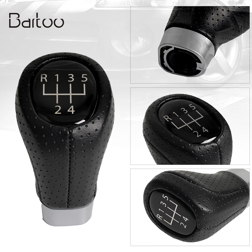 5 Speed Shift Knob Black PU Leather for BMW E36 E46 M3 Z4 3.0 E90 E91 E92 M5 E39