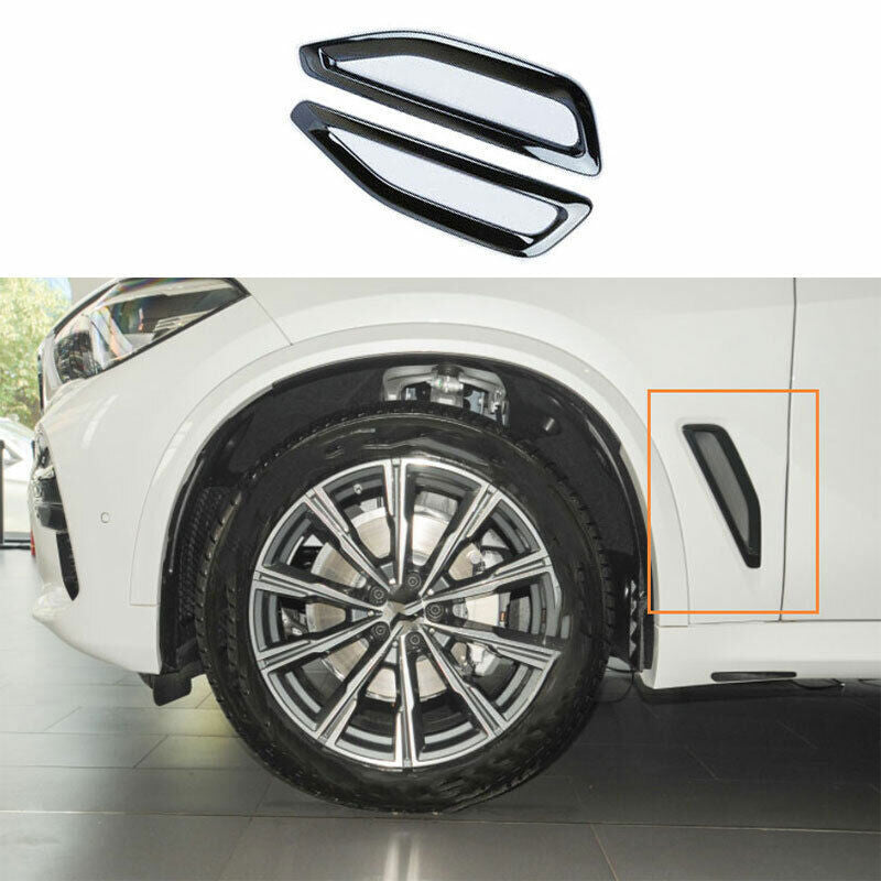for BMW X5 G05 2019-2023 Gloss Black Air Flow Vent Side Decoration Frame Trim 2P