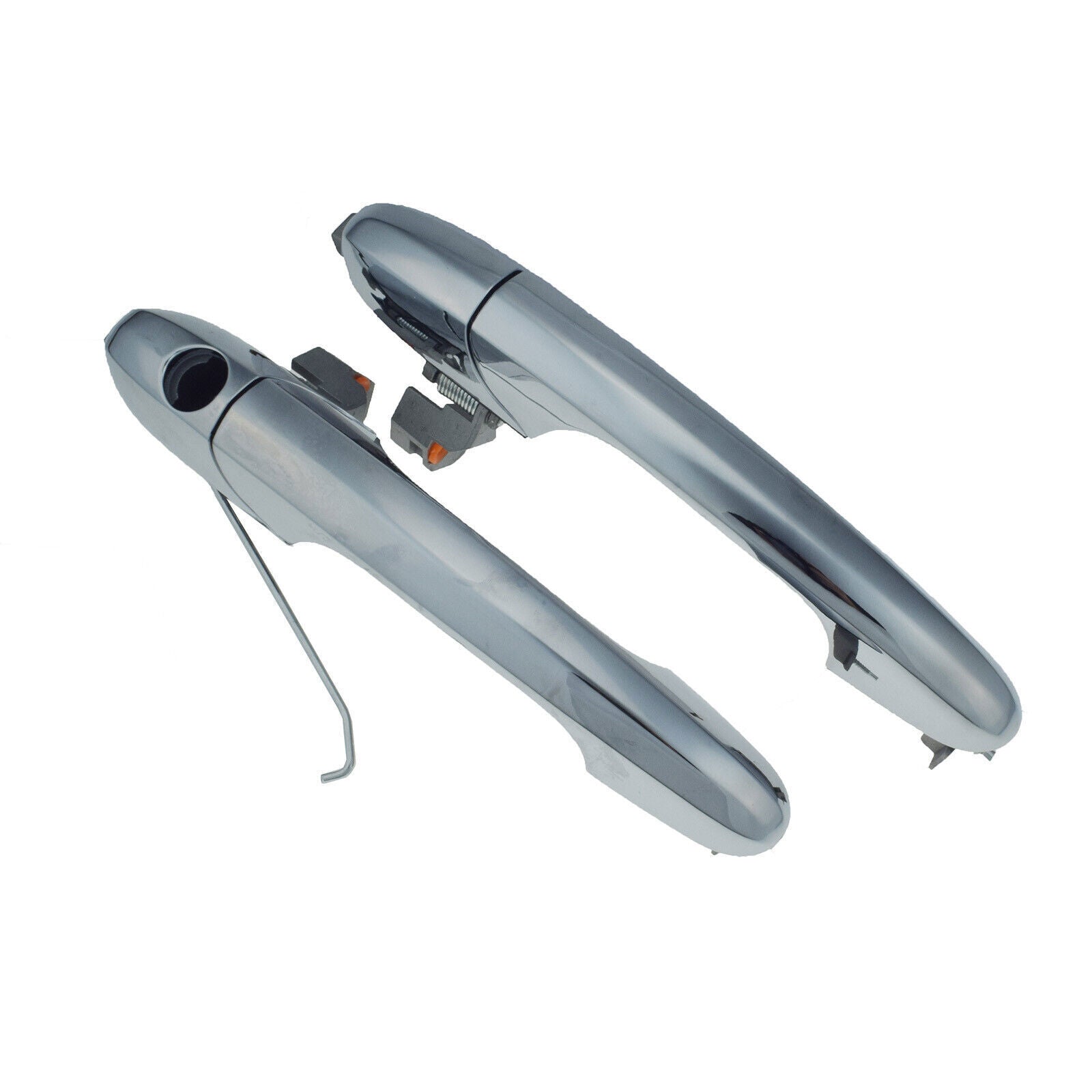 for Fiat 500 2012-2017 Front Left Right Side Exterior Door Handles Chrome Pair