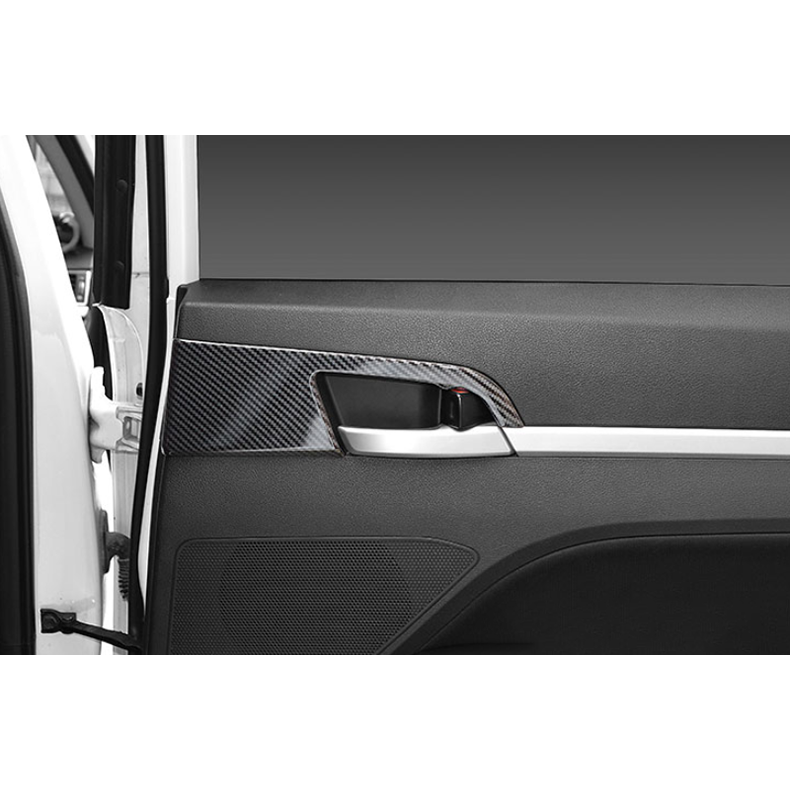 for Hyundai for Elantra 2017-2020 Carbon Fiber Door Handle Bowl molding Cover Trim