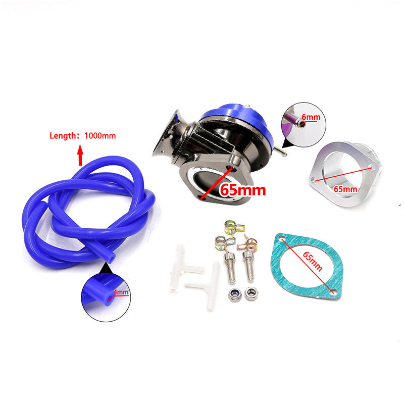 Type-RS Turbo Blow Off Valve Kit Adjustable Universal 25psi BOV Blow Dump Blue