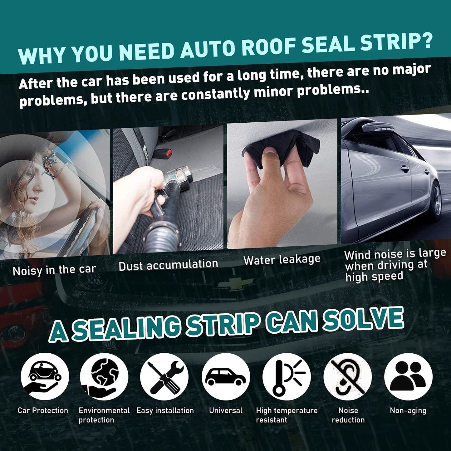 16.5ft T-Shape Rubber for Ford Car Seal Weather Strips Door Edge Moulding Trim