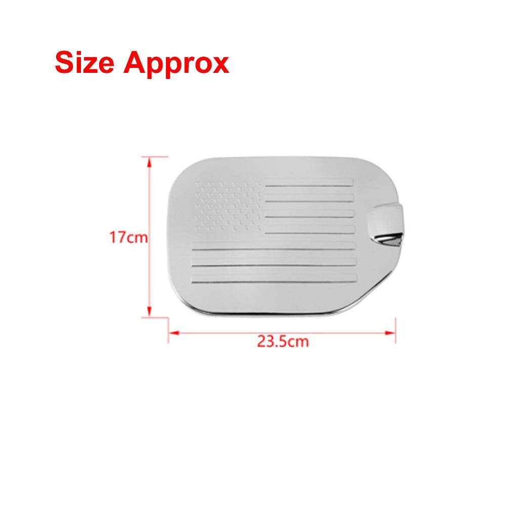 Chrome Fuel Filler Door Gas Tank Cap Cover Decor Trim Bezel for Ford F150 2021+