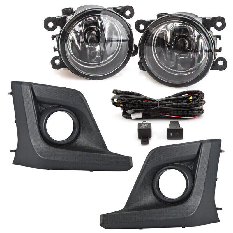 Fog Light Driving LampCover Bezel Wiring Kit Set for Subaru Crosstrek 2018-2020