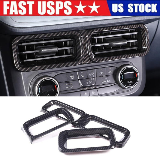 Carbon fiber ABS internal AC mode button frame cover trim for Corvette C7 2014-2017