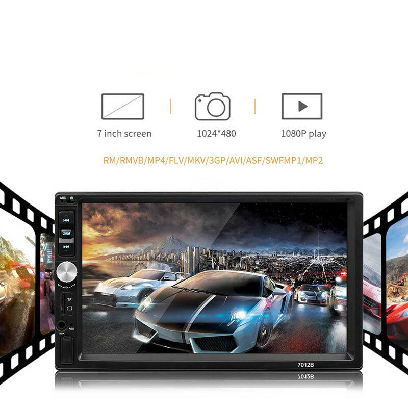 2 Din Car Radio Bluetooth 7 Touch Screen Stereo FM Audio Stereo MP5 Player USB