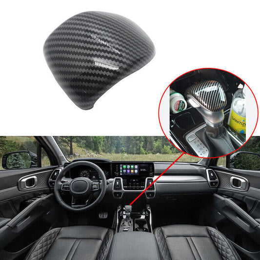 for Kia Sorento 21-23 Carbon Fiber Inner Gear Shift Knob Cover Head Cap Trim 1P