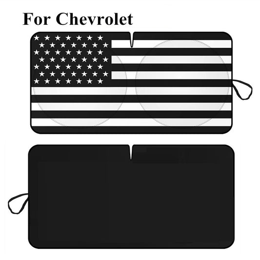 US Flag Car Windshield Sun Shade Heat Block Cover Shield for Chevrolet Accessory