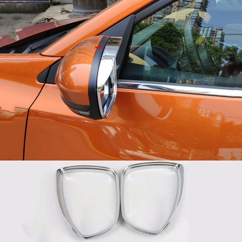 2X ABS Chrome Rearview Mirror Rain Eyebrow Frame Trim for Nissan Sentra 20-2023