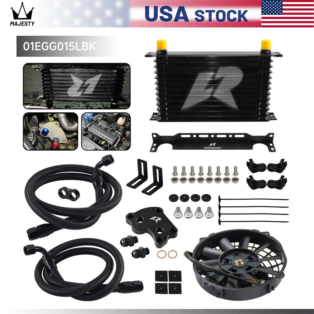 AN10 13Row Oil Cooler Kit for BMW for Mini Cooper S Supercharger R50 R52 R53+7 Fan