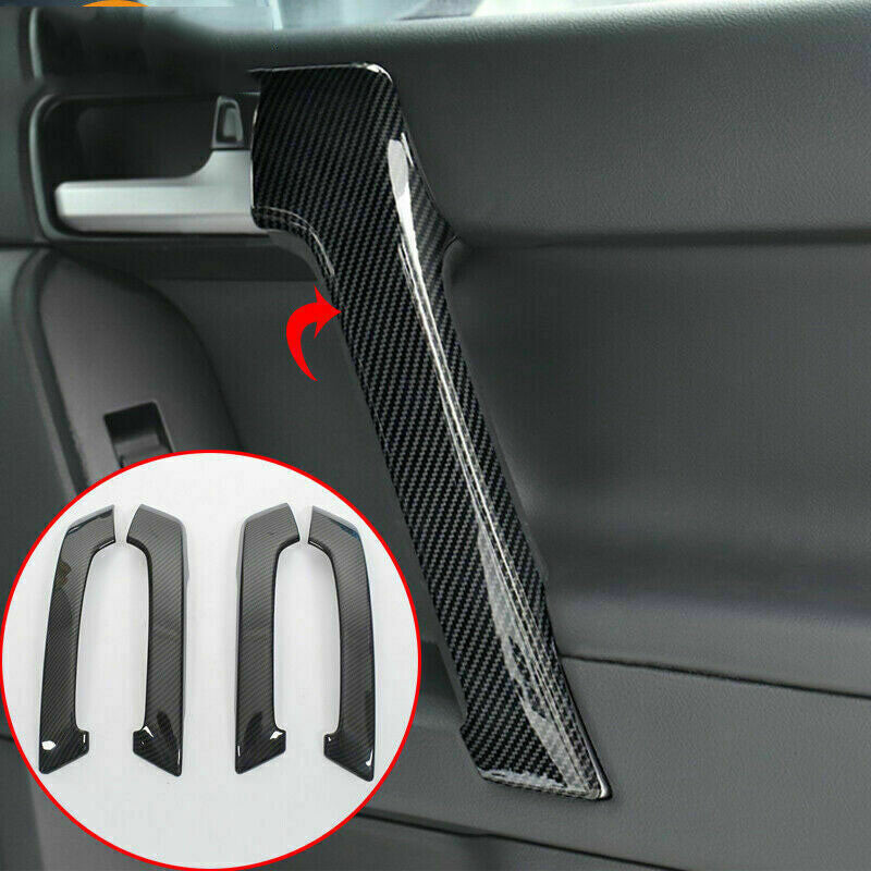 for Toyota Prado FJ150 2010-21 Carbon Fiber ABS Inner Door Armrest Cover Trim 4x
