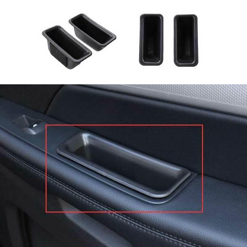 Primer Black Inner Door Storage Box Cover Trim 4PCS for Ford Explorer 2016-2019