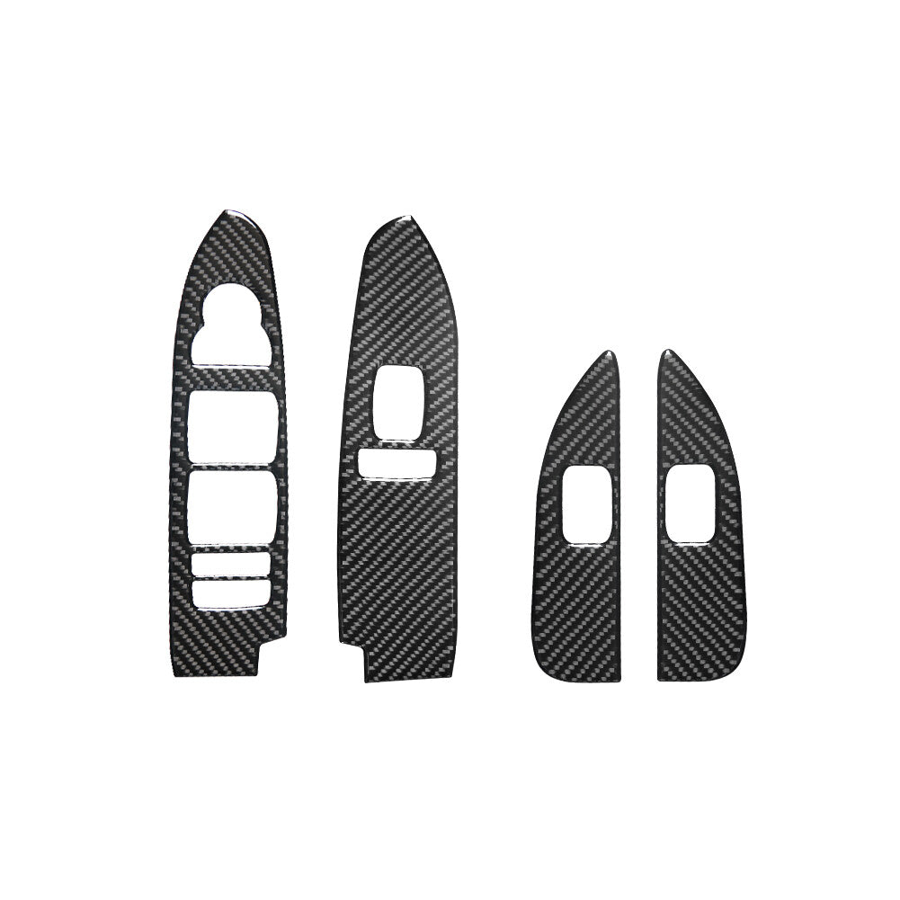 4Pcs Window Lift Panel Trim Cover Carbon Fiber for CADILLAC CTS SPORT 2008-UP