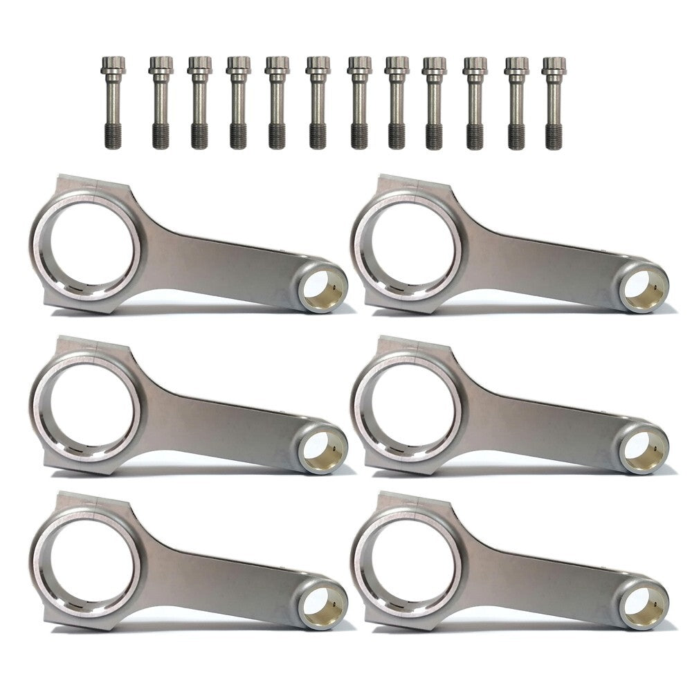 HIMYCAR CONNECTING RODS Forged 4340 H-BEAM Fits for Toyota Supra 2JZ 2JZ-GE 2JZ-GTE