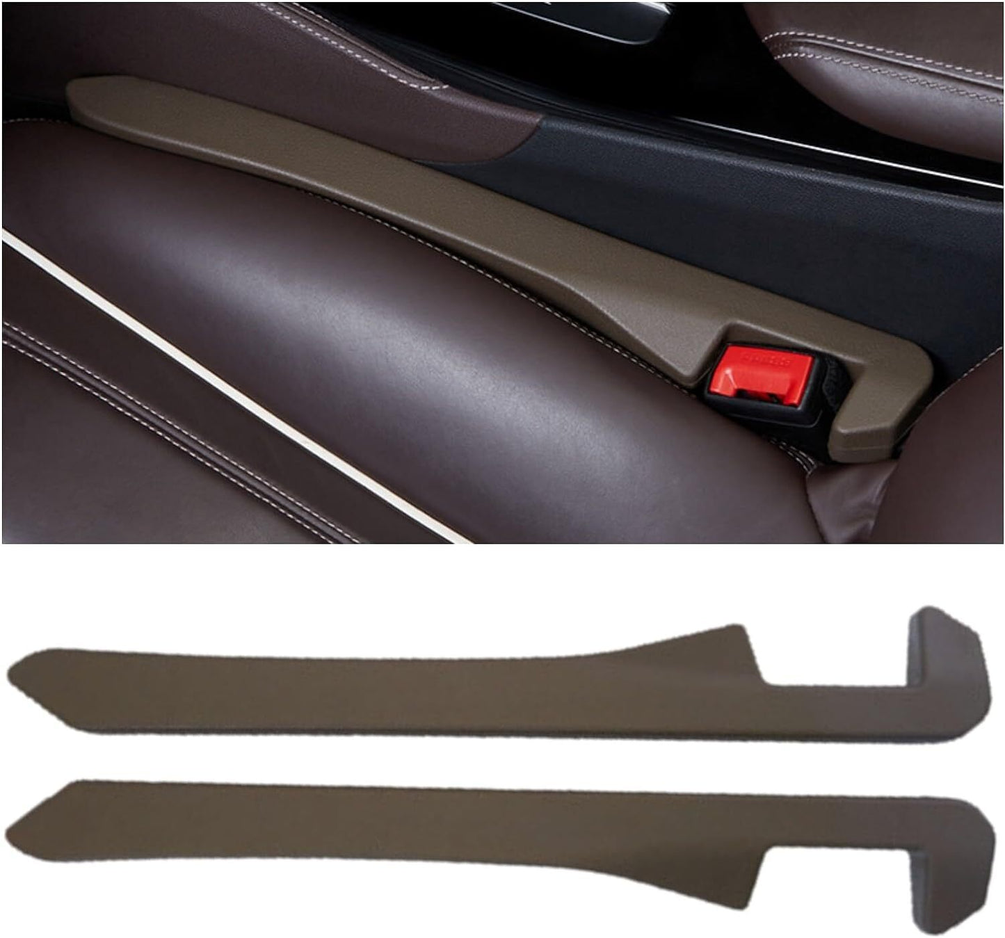 2-Pack Brown Car for Seat Gaps Filler for Cars, SUVs, and Trucks