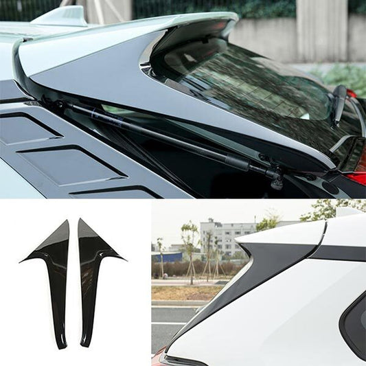 Bright Black Rear Flank Spoiler Wing Flap 2PCS for Toyota RAV4 2019-2021 2022