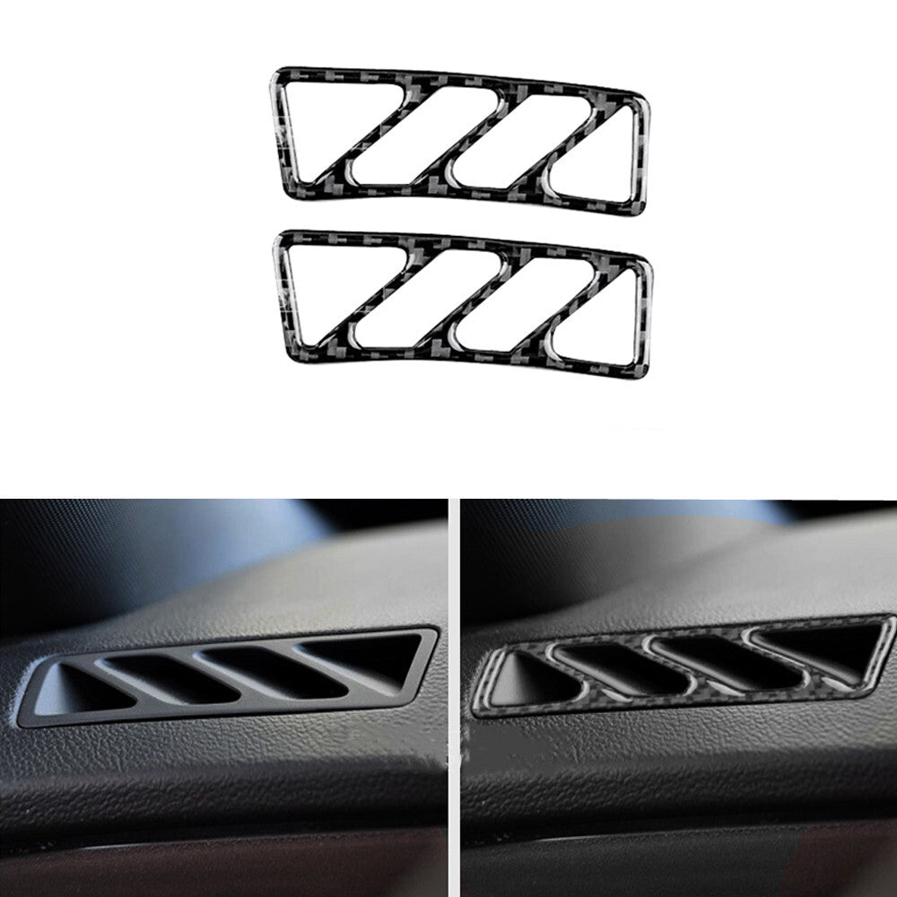 2Pcs Carbon Fiber Concole Air Vent Outlet Trim for Chevrolet Camaro 2010-2015