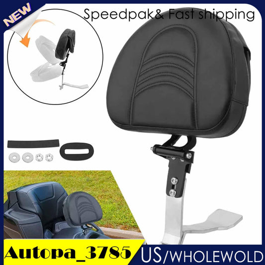 Front Driver Backrest Pad For 2008 2009-2017 Can Am Spyder RT SE6 RT SE6 Black