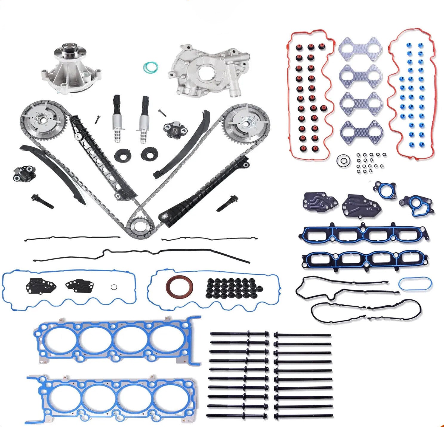Timing Chain Kit Head Gasket Bolts for 04-06 for Ford Expedition F150 F250 F350 5.4L