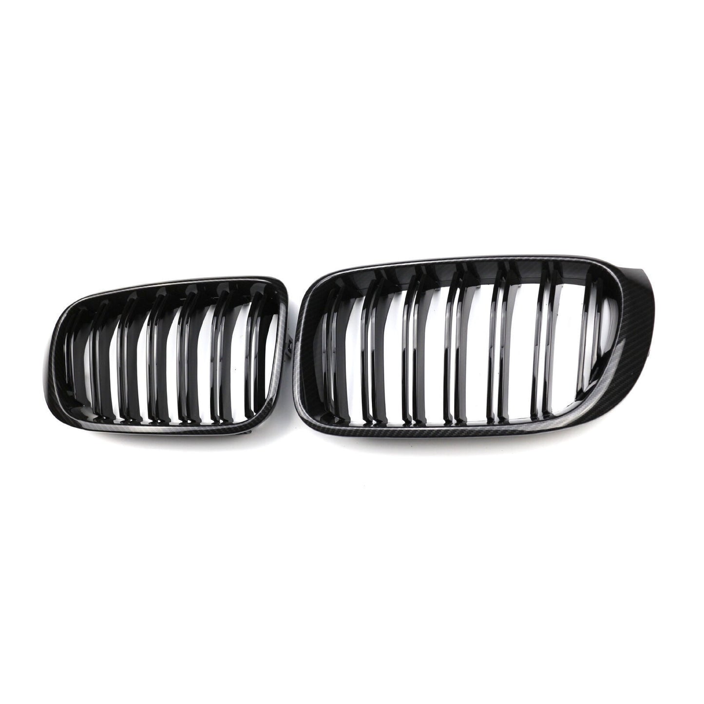 For 2011-18 for BMW X3 X4 F25 F26 Carbon Fiber ABS Double Line Print Front Grille 2x