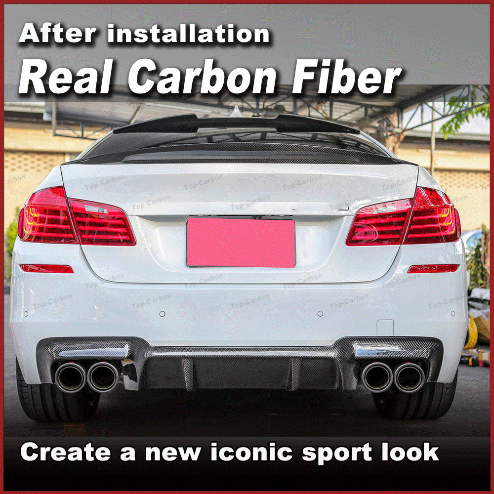 Real Carbon Fiber Rear Bumper Diffuser Lip for BMW F10 M Tech M-Sport 2011-2016